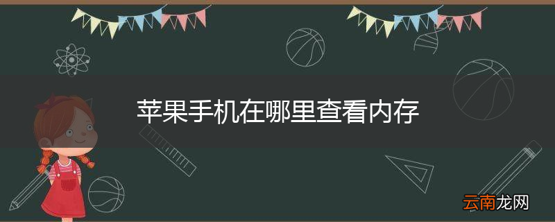 苹果手机在哪里查看内存