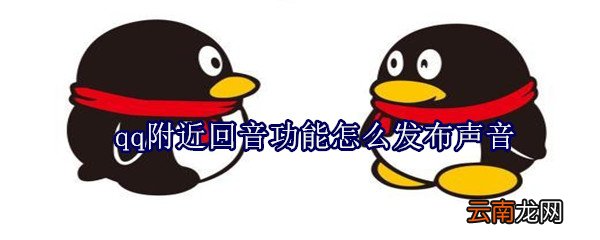 qq附近回音功能怎么发布声音