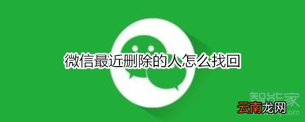 微信最近删除的人怎么找回