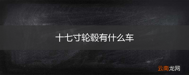 十七寸轮毂有什么车
