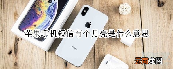 苹果手机短信有个月亮是什么意思
