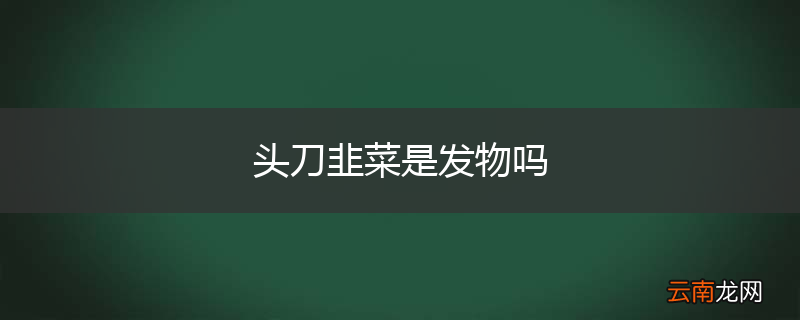 头刀韭菜是发物吗