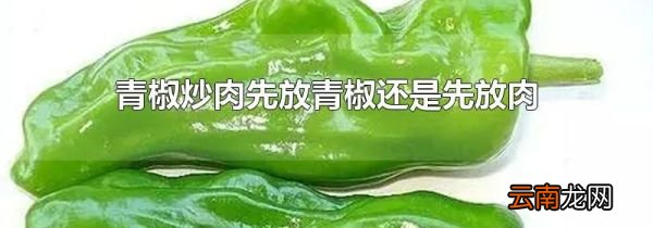 青椒炒肉先放青椒还是先放肉