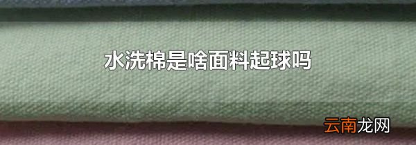 水洗棉是啥面料起球吗