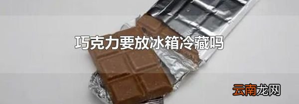 巧克力要放冰箱冷藏吗