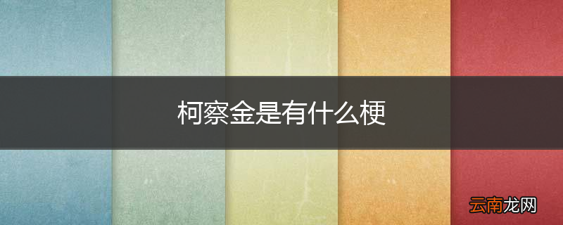 柯察金是有什么梗