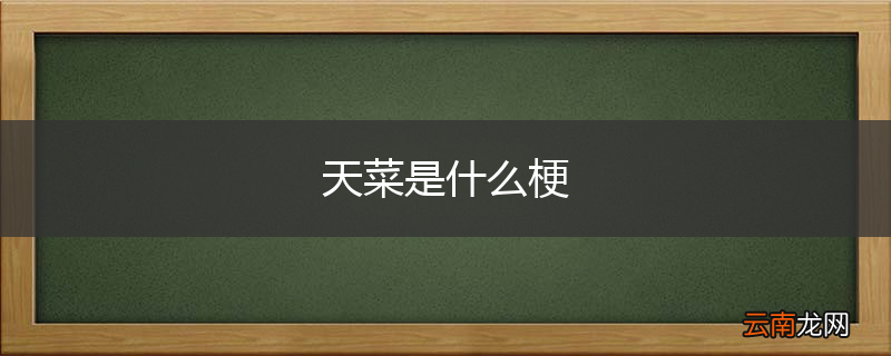 天菜是什么梗