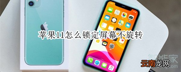 苹果11怎么锁定屏幕不旋转