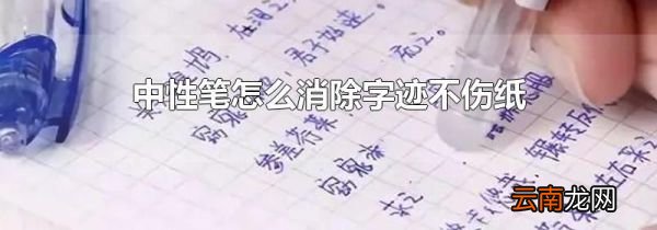 中性笔怎么消除字迹不伤纸