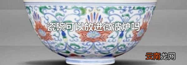 瓷碗可以放进微波炉吗