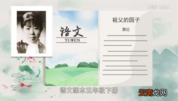 祖父的园子讲解视频祖父的园子讲解视频