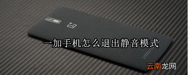 一加手机怎么退出静音模式