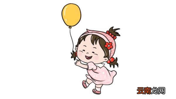 元旦可爱小孩简笔画
