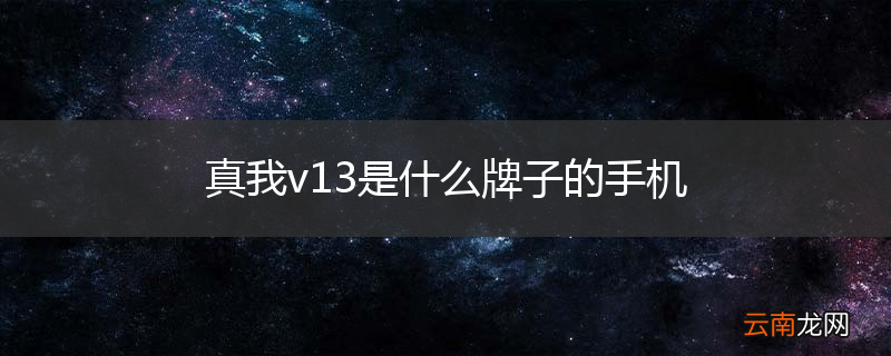 真我v13是什么牌子的手机