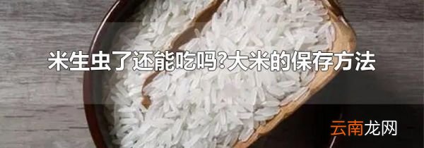 米生虫了还能吃吗?大米的保存方法