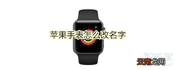 苹果手表怎么改名字