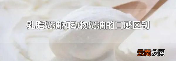 乳脂奶油和动物奶油的口感区别