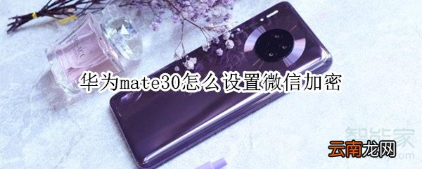 华为mate30怎么设置微信加密