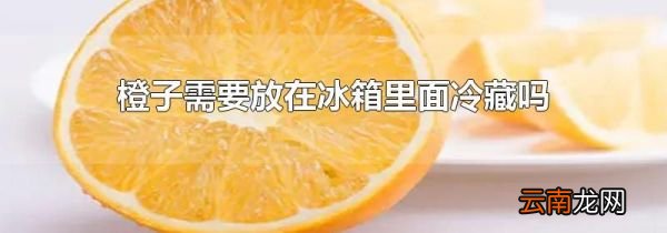 橙子需要放在冰箱里面冷藏吗