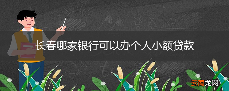 长春哪家银行可以办个人小额贷款