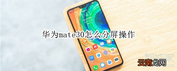 华为mate30怎么分屏操作