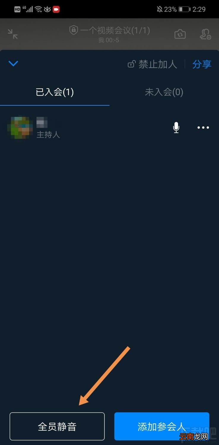 钉钉视频会议全员静音怎么开启?