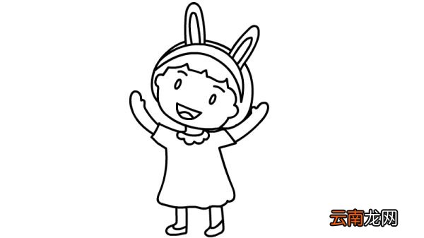 漂亮女孩简笔画画法漂亮女孩简笔画步骤