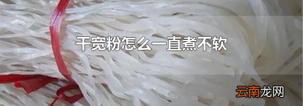 干宽粉怎么一直煮不软
