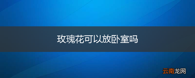 玫瑰花可以放卧室吗