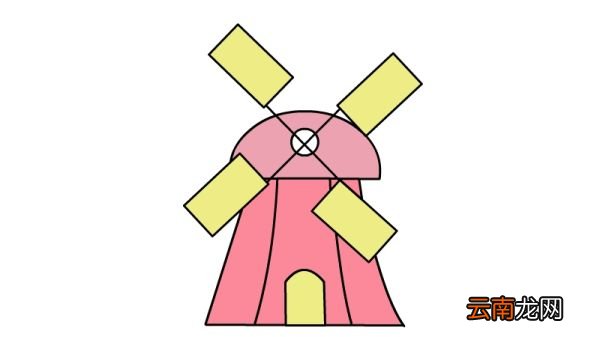 点缀装饰小图案 风车简笔画