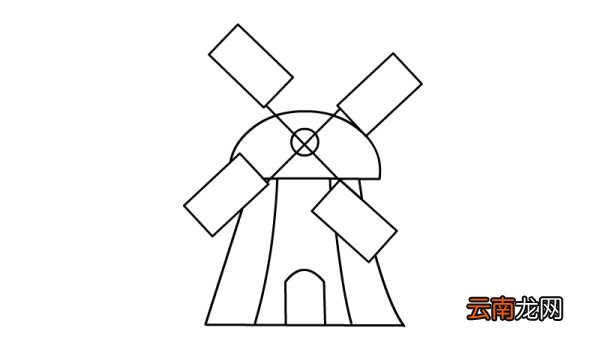 点缀装饰小图案 风车简笔画