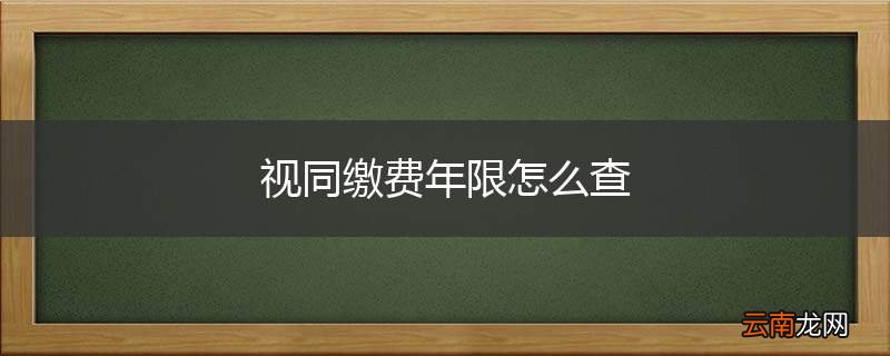 视同缴费年限怎么查
