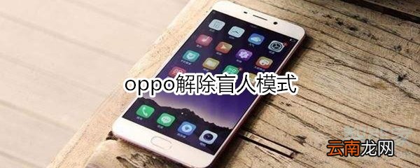 oppo解除盲人模式