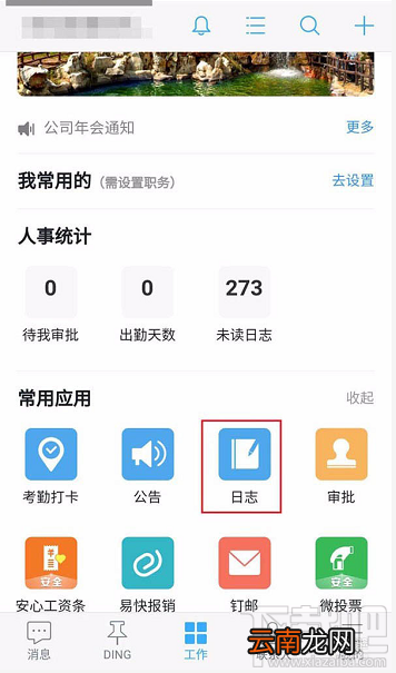 钉钉修改和隐藏日志怎么查看？