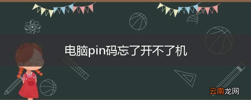 电脑pin码忘了开不了机