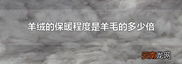 羊绒的保暖程度是羊毛的多少倍