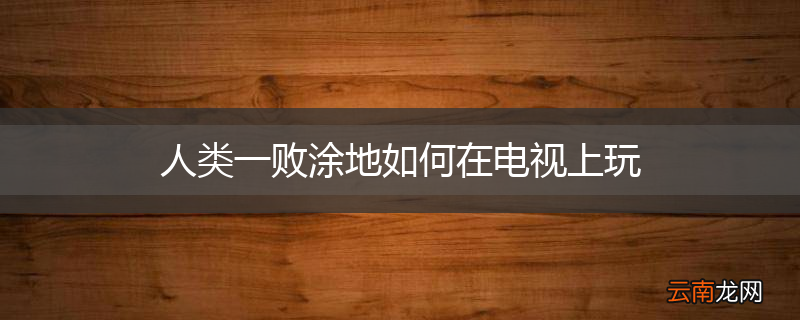 人类一败涂地如何在电视上玩
