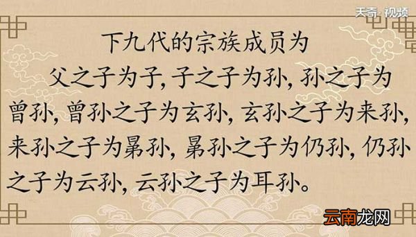 玄孙是第几代 玄孙是第几代人