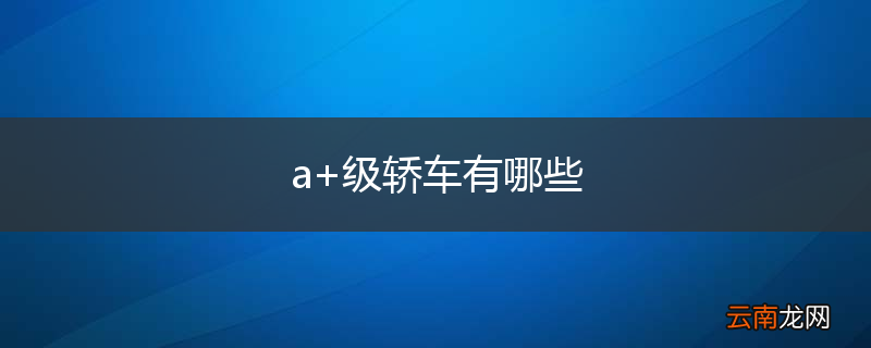 a+级轿车有哪些