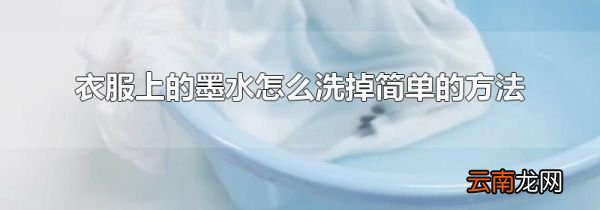 衣服上的墨水怎么洗掉简单的方法