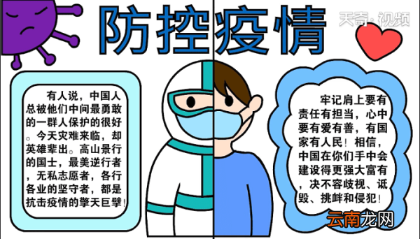 防控疫情手抄报 防控疫情画报
