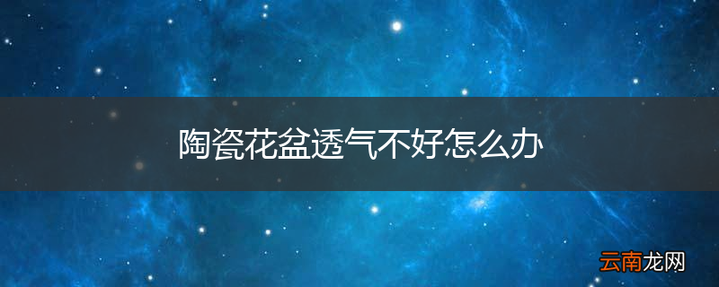 陶瓷花盆透气不好怎么办