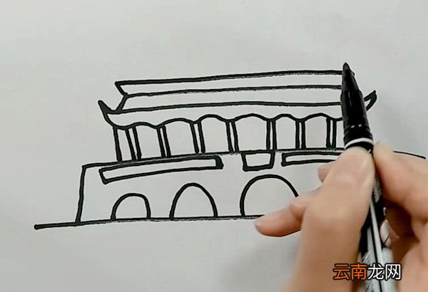 天安门简笔画 北京天安怎么画简单