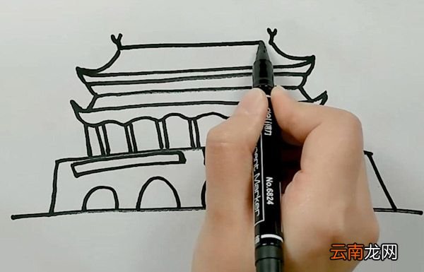天安门简笔画 北京天安怎么画简单