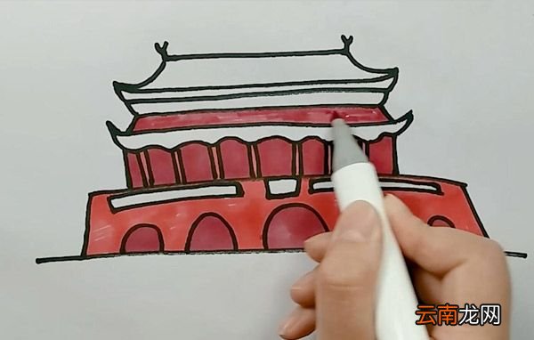 天安门简笔画 北京天安怎么画简单