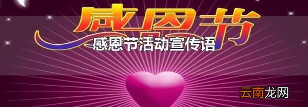 感恩节活动宣传语