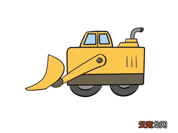 推土机简笔画 推土机的画法步骤