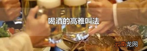 喝酒的高雅叫法