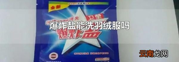 爆炸盐能洗羽绒服吗