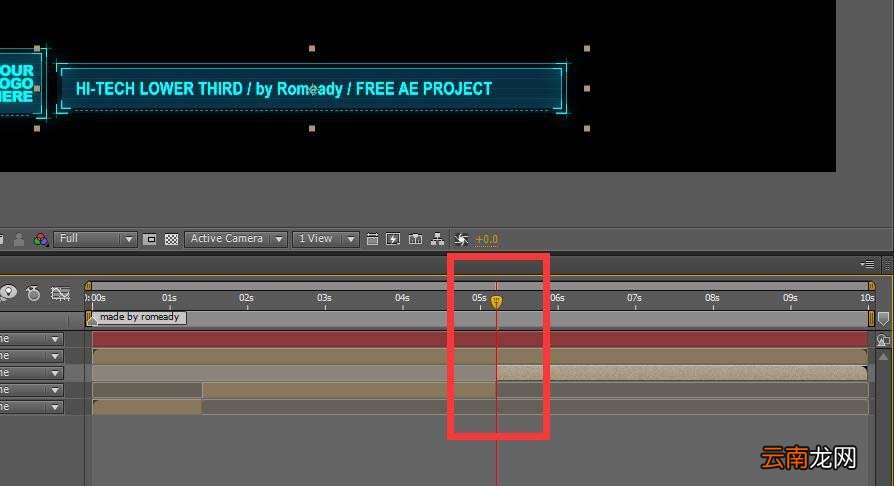 Adobe After Effects设置图层中间断开的方法